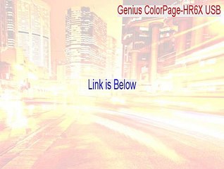 Genius ColorPage-HR6X USB Cracked - Free Download