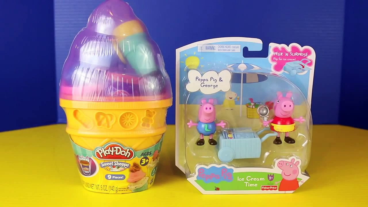 Peppa Pig Play Doh Ice Cream Candy Treats with George Ice Cream Time