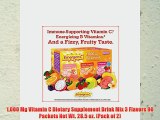 1000 Mg Vitamin C Dietary Supplement Drink Mix 3 Flavors 90 Packets Net Wt. 28.5 oz. (Pack