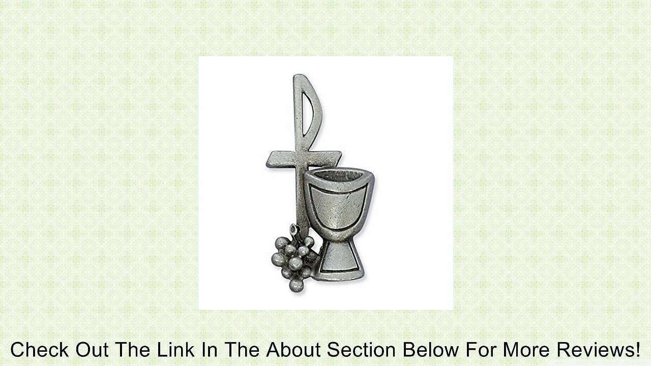 Pewter Chi Rho Cross with Chalice and Grapes 1 1/2-inch Lapel Pin Review