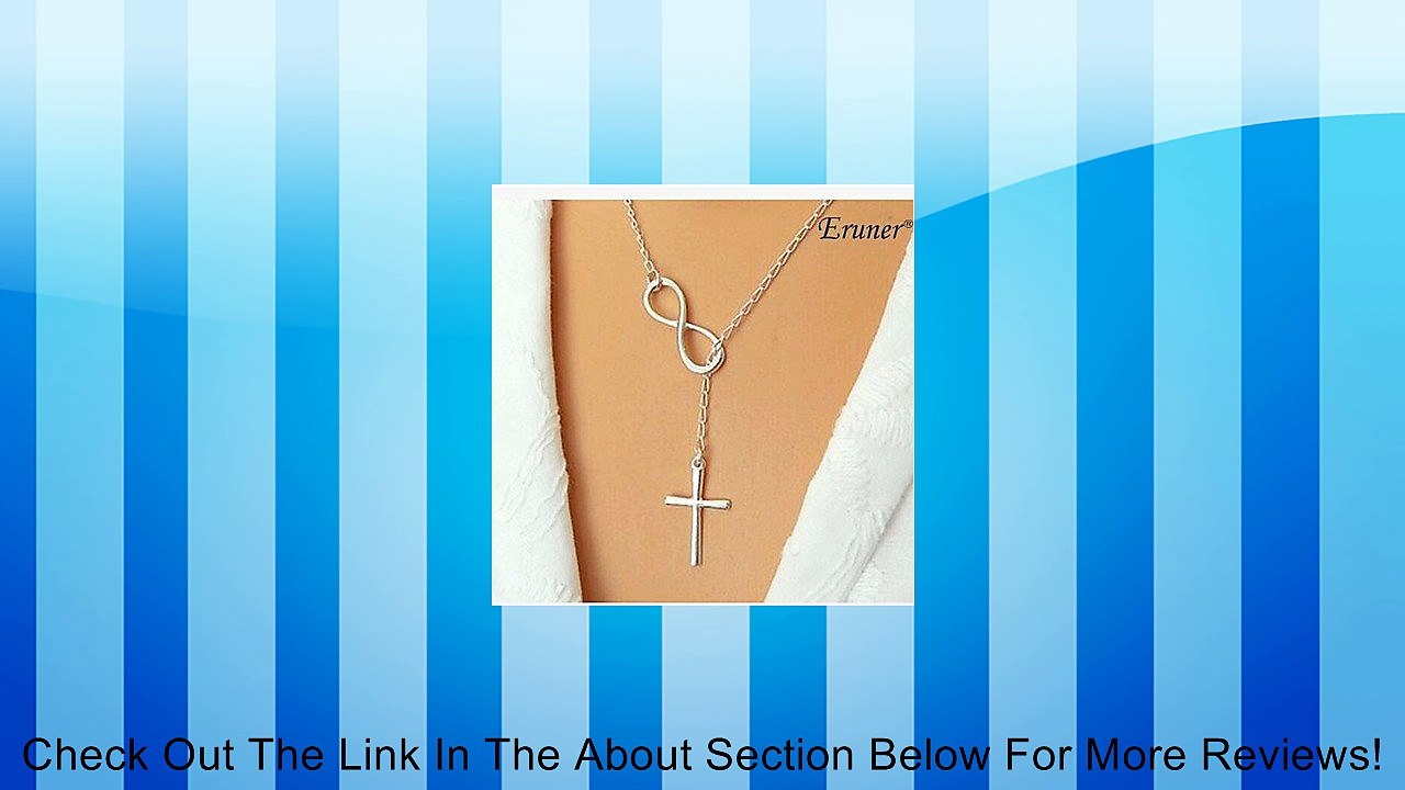 JEW JEWLY Eruner Infinity Cross Necklace - Sterling Silver Cross Infinity Lariat - Faith Forever Review
