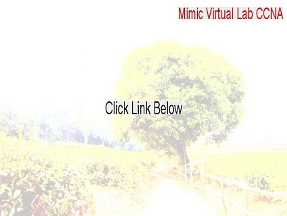 Mimic Virtual Lab CCNA Download Free (Free Download)