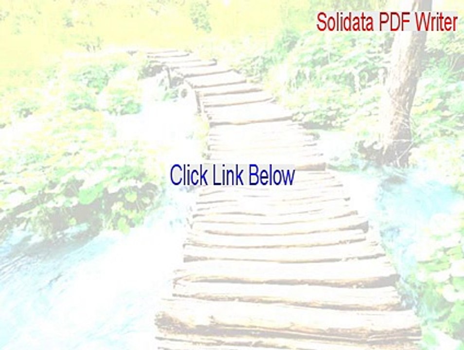 Solidata PDF Writer Serial [Free Download 2015]