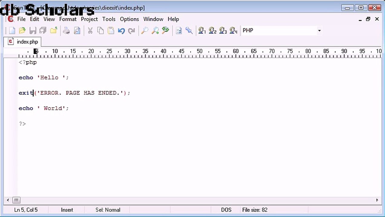 PHP Lecture (29)  die and exit Functions_x264