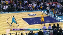 Jeremy Lin's 4th Qtr Buzzer-Beater - Lakers vs Hornets - March 3, 2015 - NBA Season 2014-15