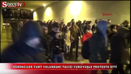 Tacizi yürüyüşle protesto ettiler