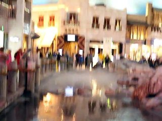 Rain storm at the Planet Hollywood in Las Vegas.
