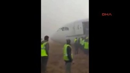 THY Uçağı Pistten Çıktı, 1 Yolcu Yaralı