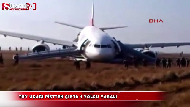 THY uçağı pistten çıktı