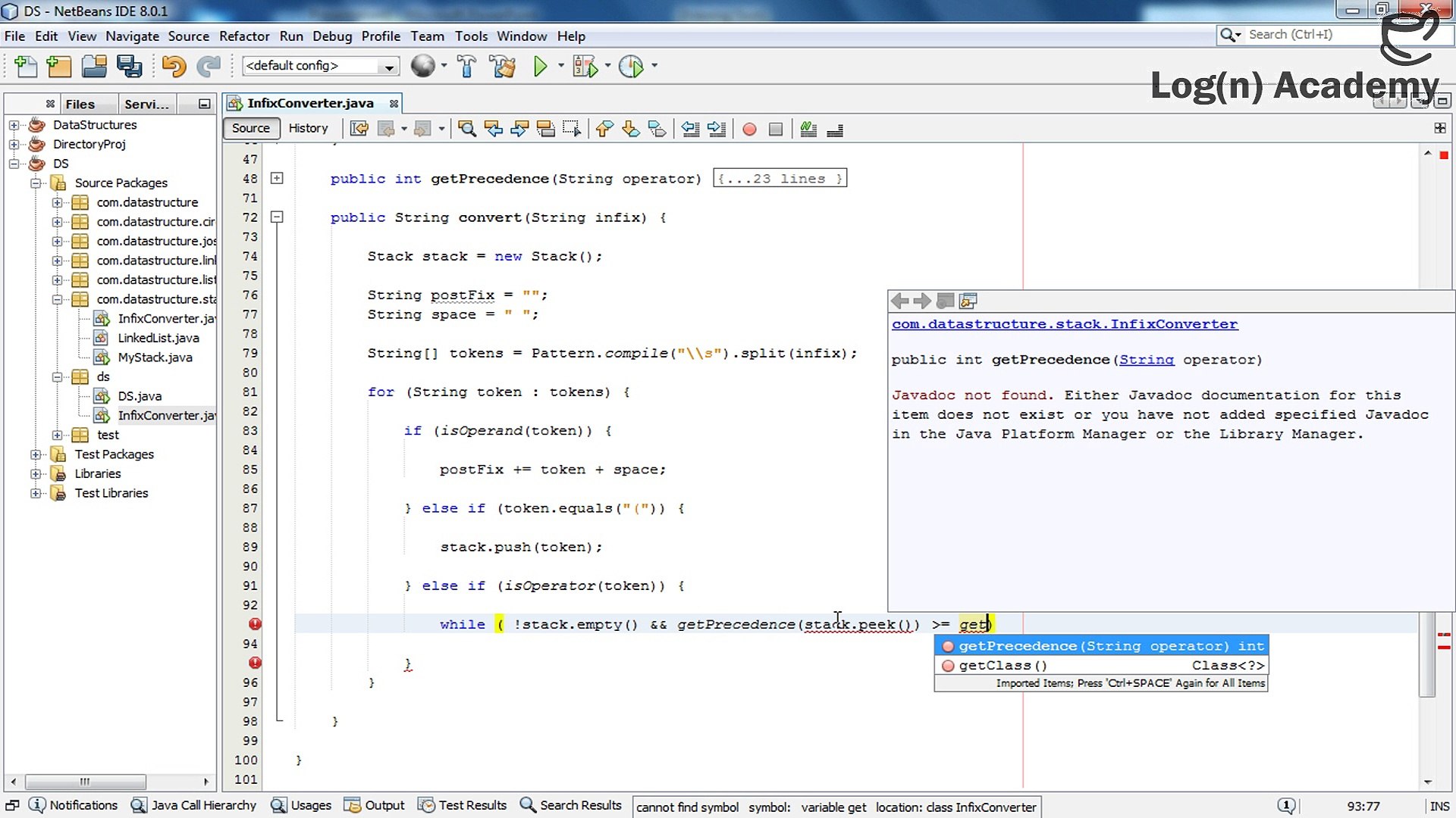 19. Data Structure and Implementation- Infix to Postfix Implementations - Part 2