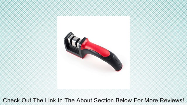 Knife Sharpener - Great, Professional, Attractive and Light Weight - Two stage Knife Sharpening for Standard Knives - Manual, can be Used Left or Right Handed - Designed for Safety - Hard Plastic Casing and Tough Design - Two Stages Diamond and Ceramic -
