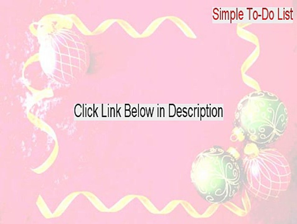 Simple To-Do List Free Download [Instant Download 2015]