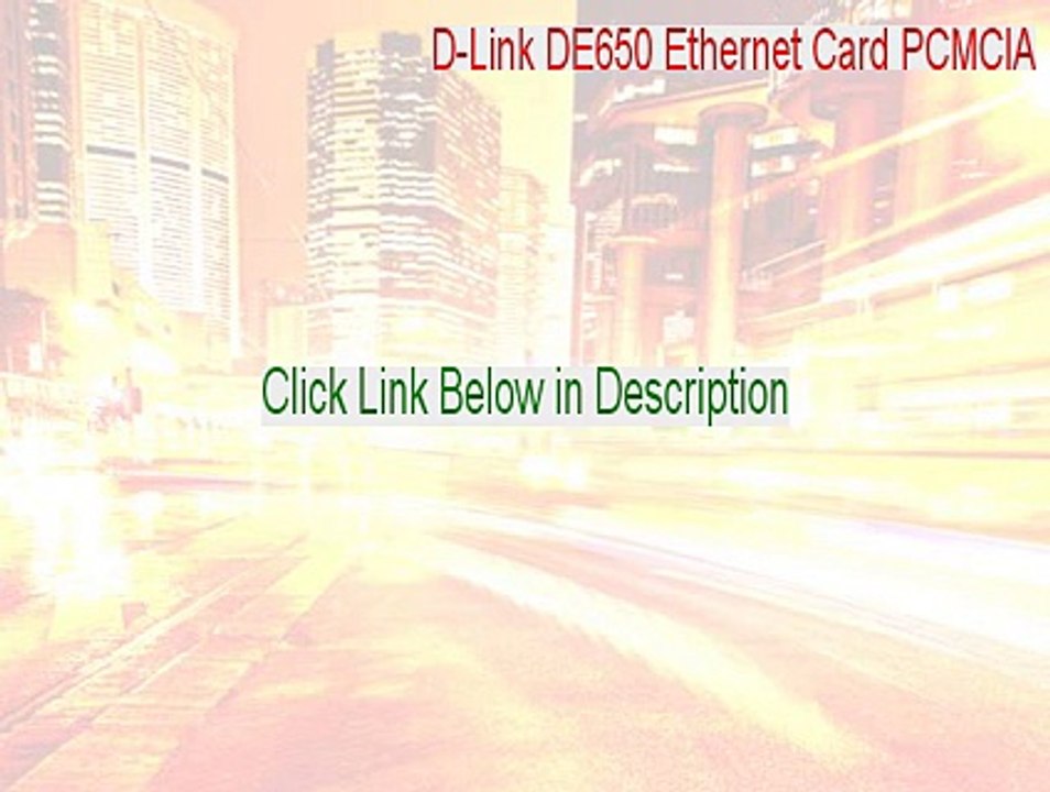 D-Link DE650 Ethernet Card PCMCIA Crack - Free Download 2015