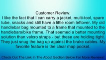 Cycling Bike Bicycle Handlebar Zipped Bag Front Basket with Clear Map Pocket Review