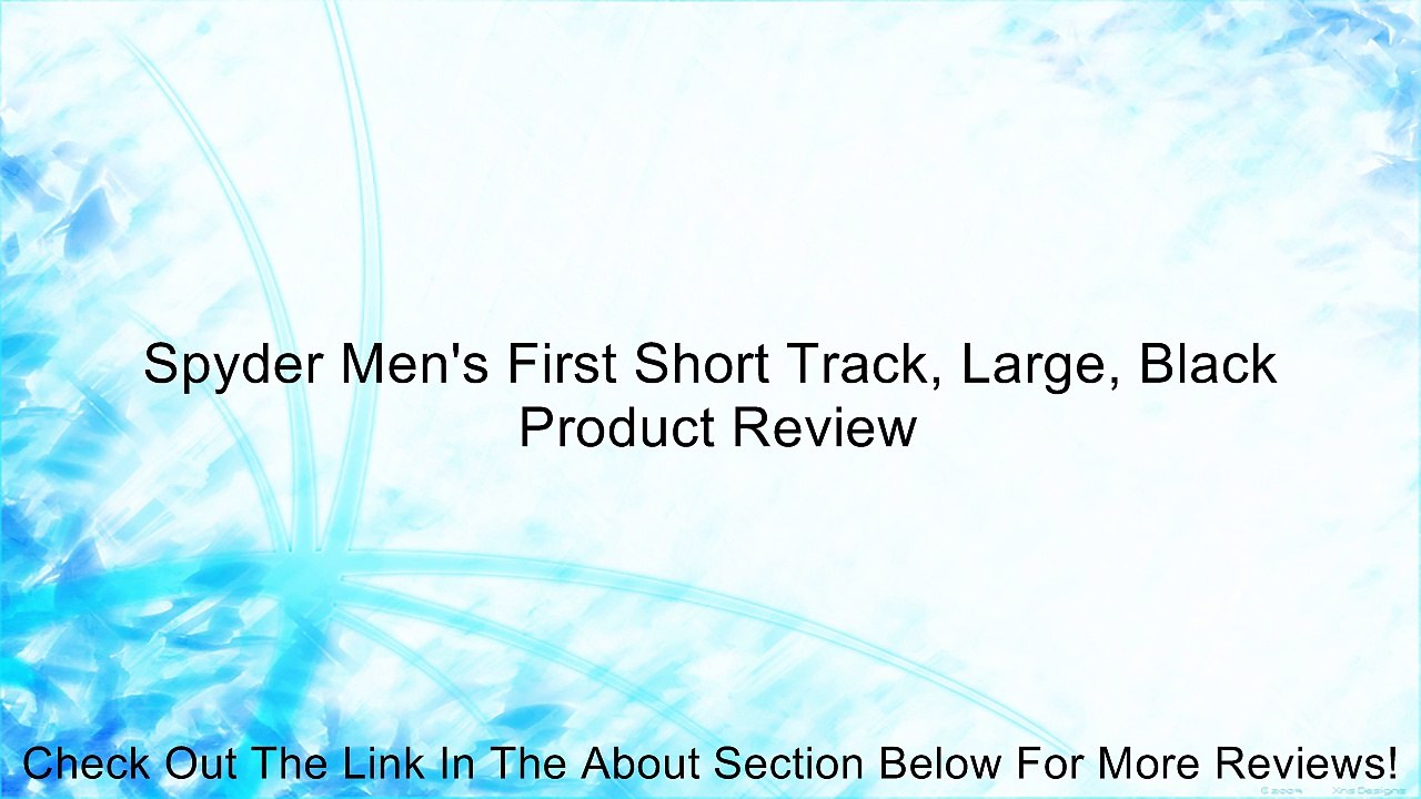 Spyder Men's First Short Track, Large, Black Review