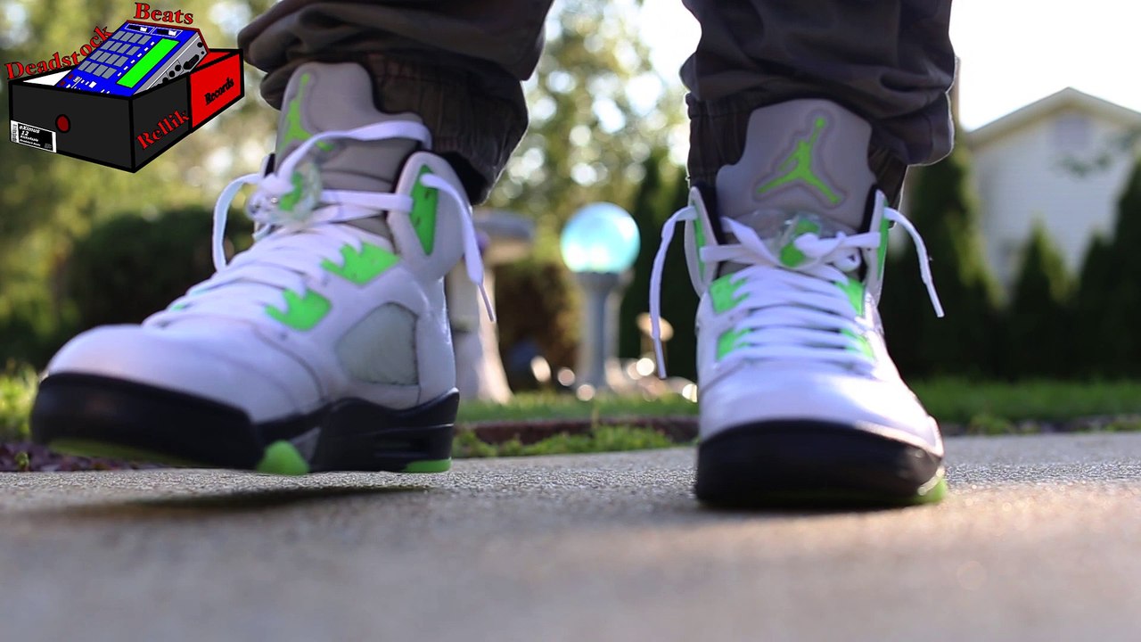 Jordan 5 Quai 54 on feet