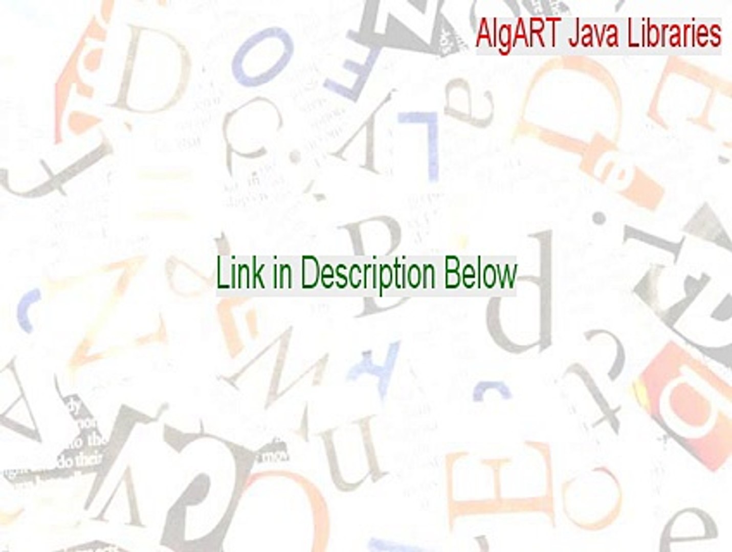 AlgART Java Libraries Cracked - AlgART Java Libraries [2015]