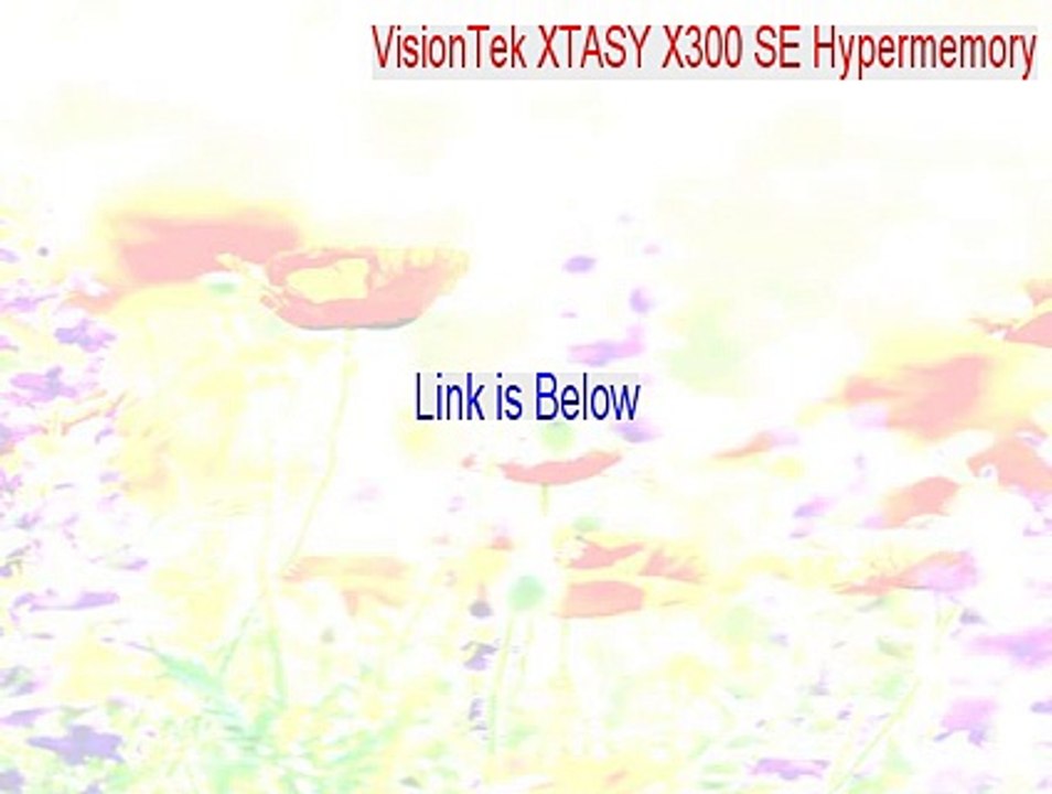 VisionTek XTASY X300 SE Hypermemory Full - Download Here [2015]