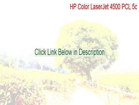 HP Color LaserJet 4500 PCL 5c Crack - Legit Download 2015