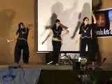 three pakistani girls dancing on the indian stage