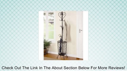 Coaster Home Furnishings 900811 Metal Coat Rack with Umbrella Stand, Antique Brown Review