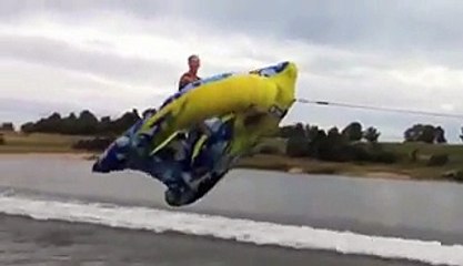 Russian Man Flies Over Water