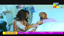Sanam Jung Burns Out His Tears When She Meet A Cancer Patient In SKMCH Lahore