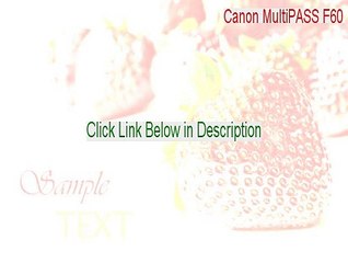 Canon MultiPASS F60 Full Download (Instant Download)