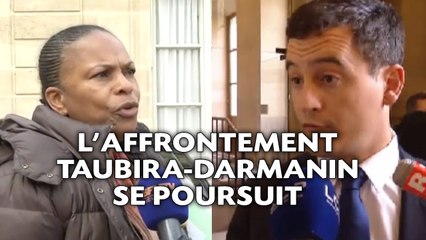 Download Video: Christiane «Taubira est un tract ambulant pour le FN», Darmanin «persiste et signe»