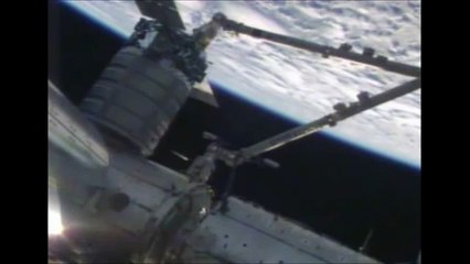 White ISS UFO. Then NASA cut to Blue Screen