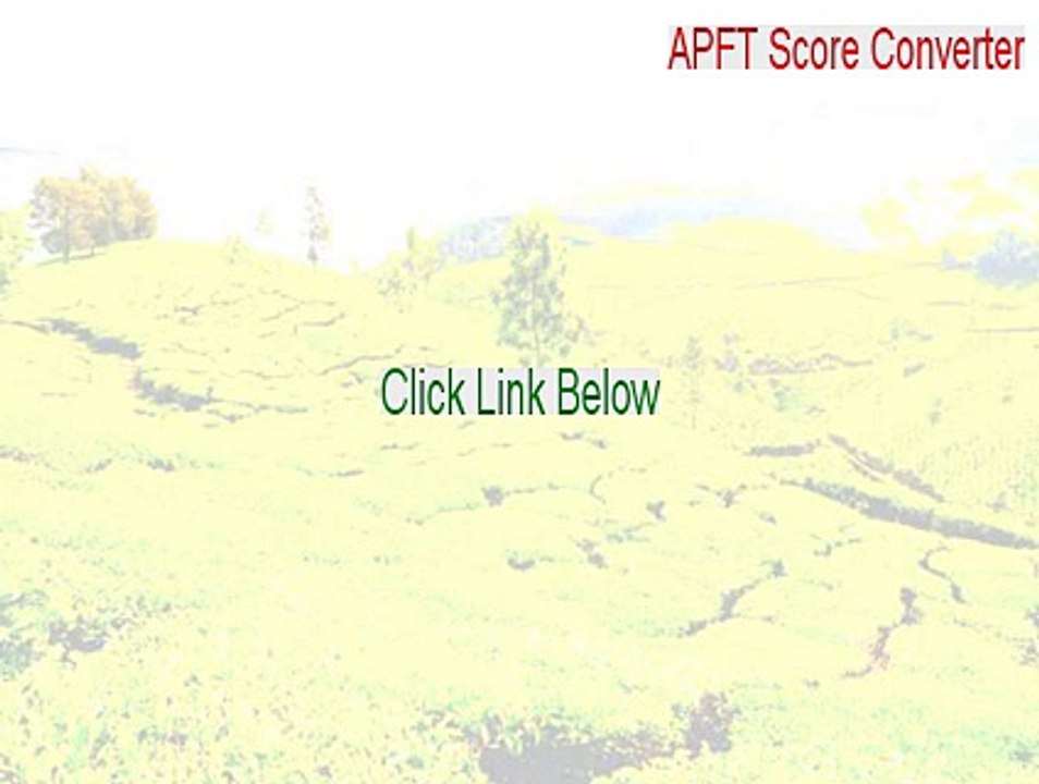 APFT Score Converter Key Gen (Legit Download)