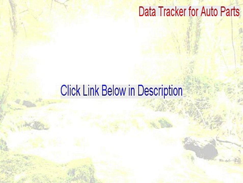 Data Tracker for Auto Parts Keygen (Legit Download)
