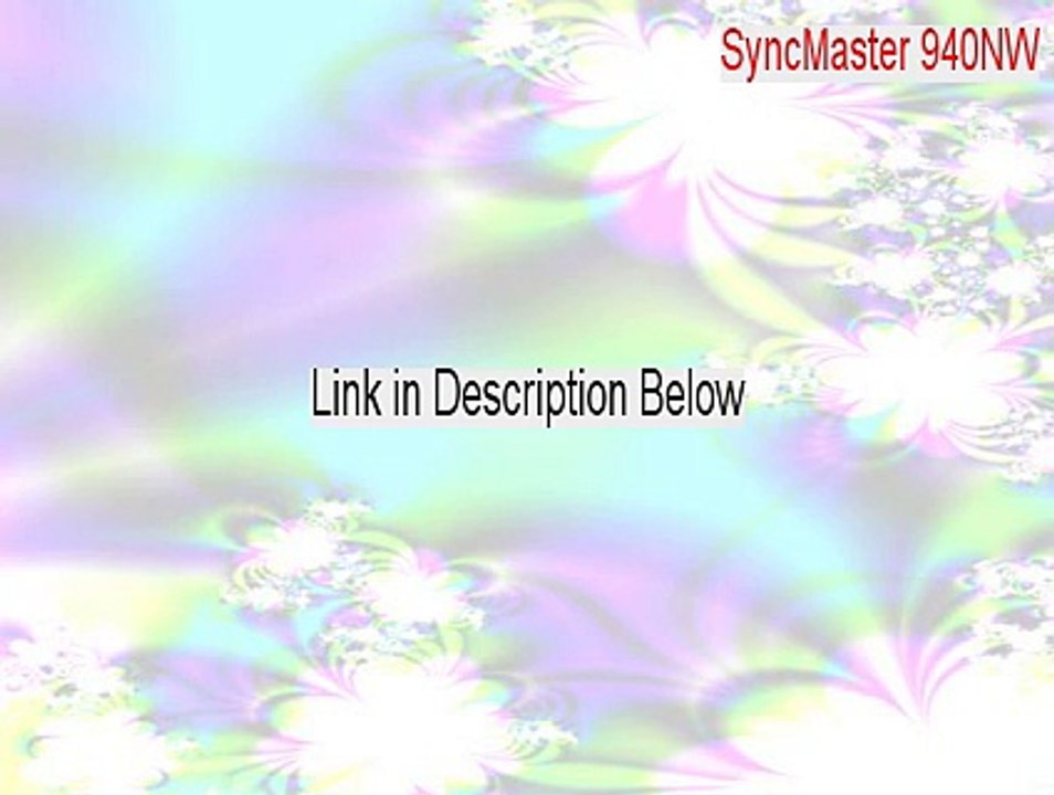 SyncMaster 940NW Full [Instant Download 2015]