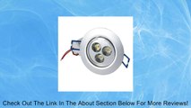 AC100V-240V 3W 3x1W 3 LEDs Ceiling Lamp Downlight 3000K Warm White Review