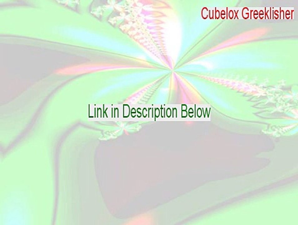 Cubelox Greeklisher Crack (Free Download 2015)
