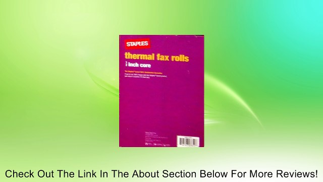 Staples Thermal fax rolls 1/2 inch core Review
