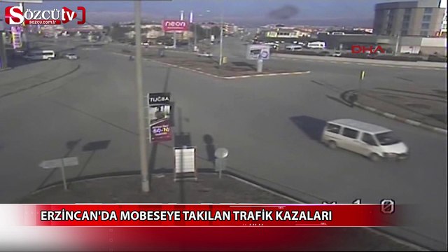 Erzincan'da mobeseye takılan trafik kazaları