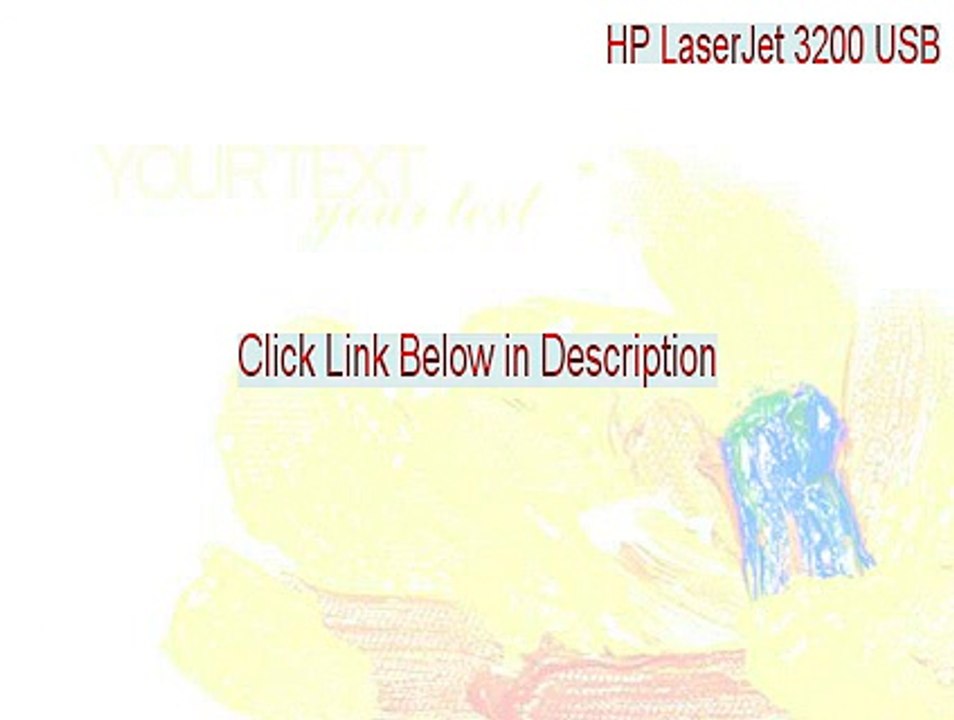 HP LaserJet 3200 USB Full Download - Instant Download 2015