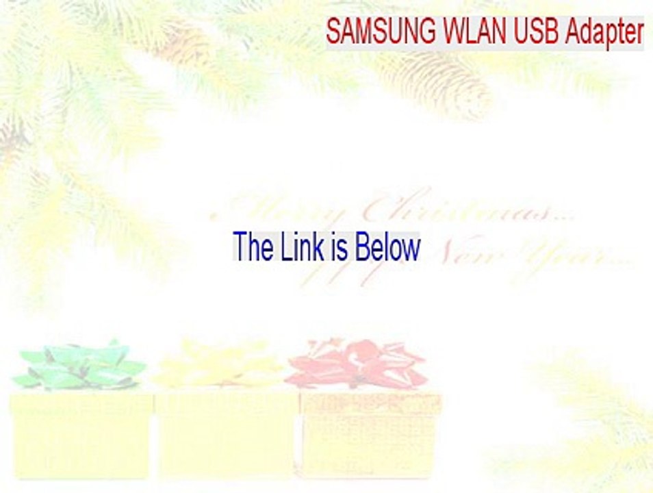 SAMSUNG WLAN USB Adapter(SWL-2300) Full - Download Here [2015]