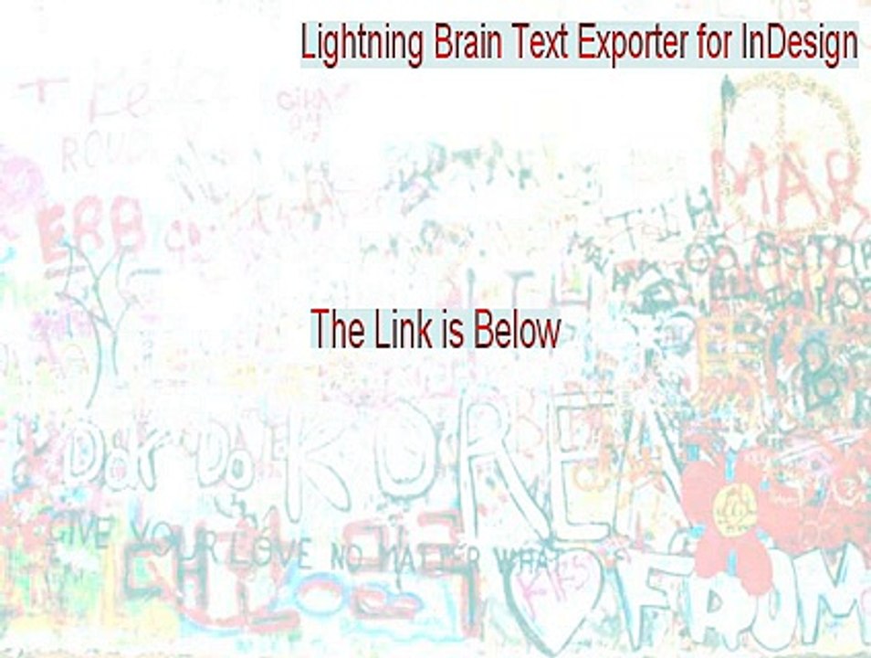 Lightning Brain Text Exporter for InDesign Download - Lightning Brain Text Exporter for InDesign