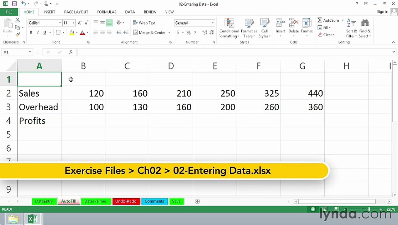 02_02- how to use AutoFill function in Excel 2013