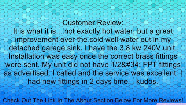Atmor AT-900-03 Tankless Electric Instant Water Heater, 3kW/110V Review