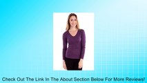 Ladies Purple Long Sleeve Thermal Top V-Neck Review