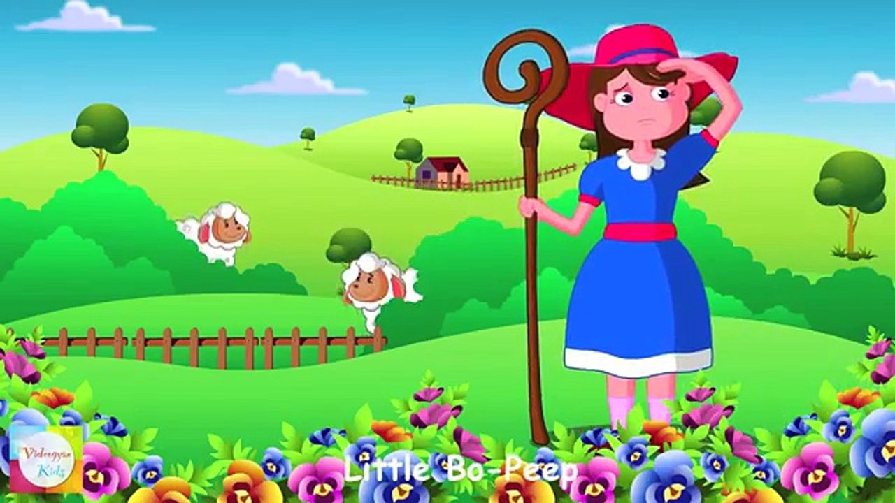 Little Bo Peep Has Lost Her Sheep Nursery Rhyme - Cartoon Animation Songs For Children