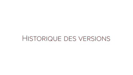 Versioning : récupérer une ancienne version d'un document