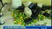 Policía incauta droga en bultos de naranja y limones en Carchi