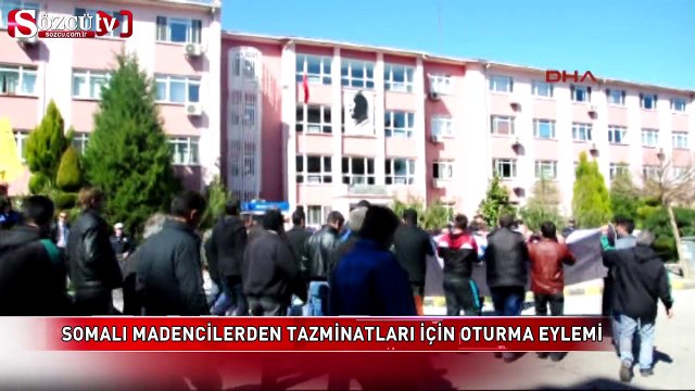 Somalı madencilerden oturma eylemi