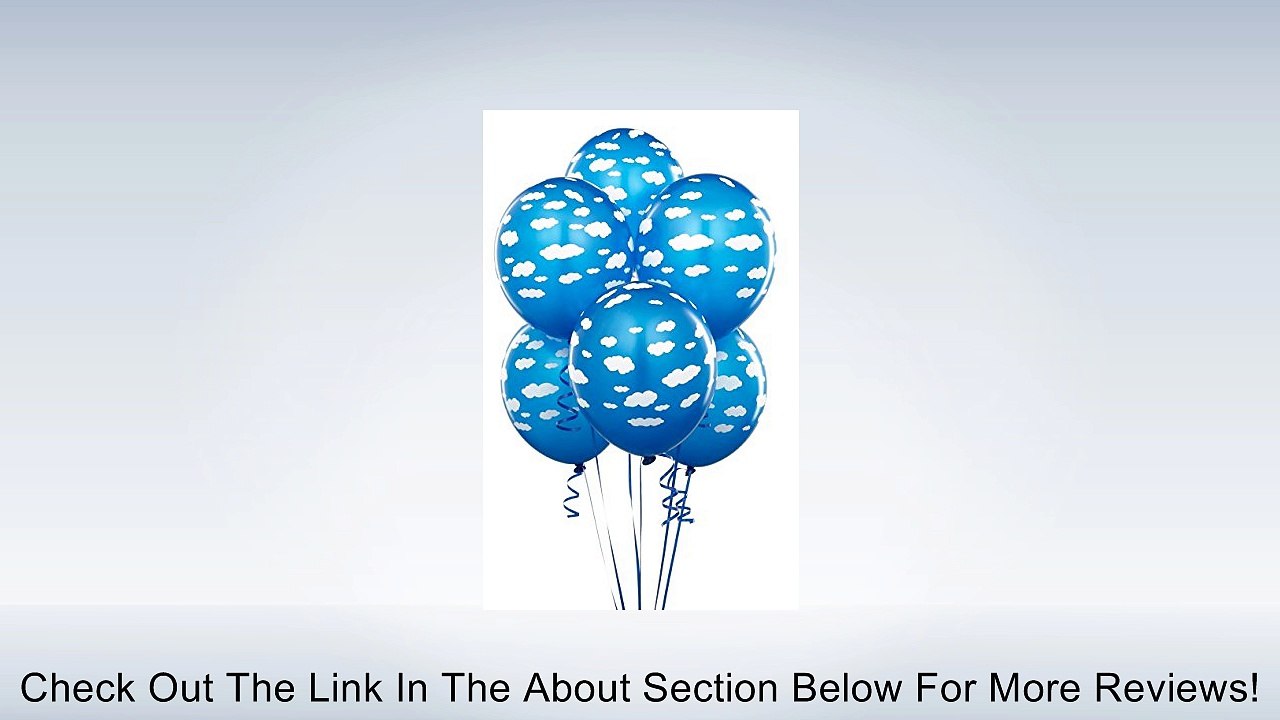 Mid Blue with Clouds Matte Balloons (6) Review