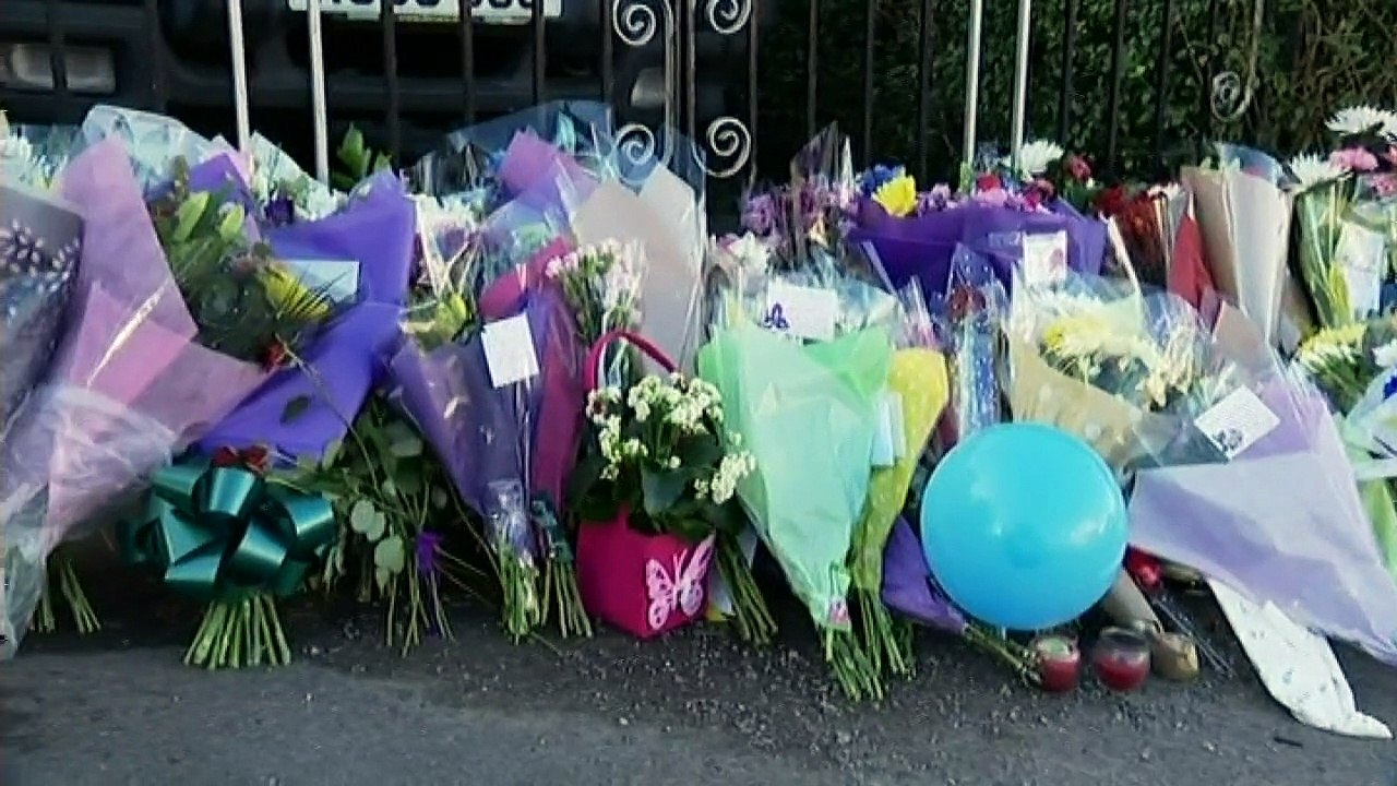 Emotional scenes as flowers are laid for Becky Watts