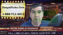 Louisville Cardinals vs. Notre Dame Fighting Irish Free Pick Prediction NCAA College Basketball Odds Preview 3-4-2015